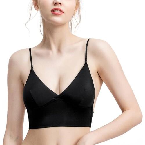 Women Gather Bra Push Up Seamless Bralette Beauty Back Backless Wireless Sexy Lingerie Padded Bra Underwear