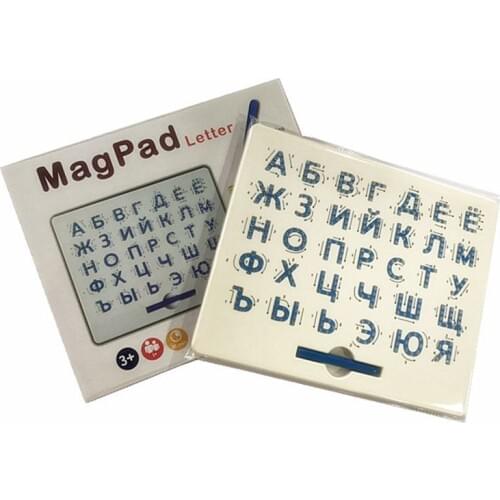 Children Early Learning Education Toy Russian Letter Magnetic Ball Sketch Pad Tablet Drawing Board with Stylus Wholesale