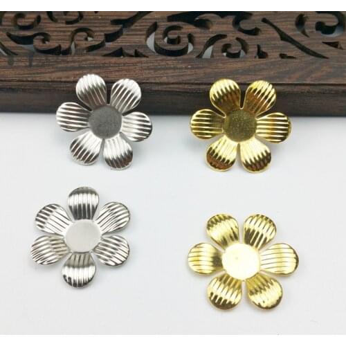 20pcs 21mm Filigree Wraps Metal Charms For Embellishment Scrapbook DIY Jewelry Metal Craft Jewelry Accessories