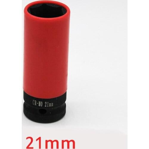 21 mm 1/2"Sleeve Wall Deep Impact Nut Socket Alloy Wheel Deep Impact Nut Socket Set