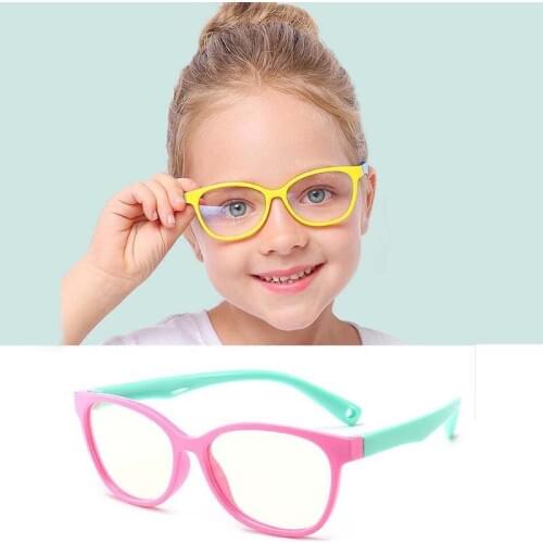 Children Flexible Glasses Frames Kids Big Frames Girls Myopia Optical Amblyopia Anti-blue light Optical glasses