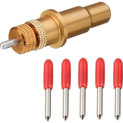 Blade Holder Blade Housing for Silhouette Cameo 1&2 Vinyl Cutting Machines, with 5 Pieces Of 45 Degree Carbide Replacement Blade