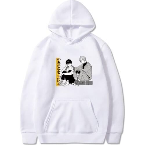 Classic Anime Banana Fish Hoodie Women Fashion Harajuku Hooded Harajuku Printed Costume 2021 Popular Hip Hop Streetwear Unisex