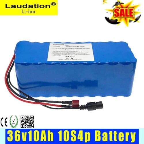 Laudation 36v Battery with15a BMS 10Ah 600W High Power&Capacity 42V 18650 Lithium Battery Pack for Ebike Electric Car Motor