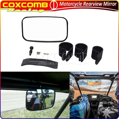 Motorcycle Mirrors 1.5" 1.75" 2"UTV Wide Rear View Mirror Side Mirrors For 2020 Polaris Ranger RZR PRO XP Can Am Yamaha Rhino
