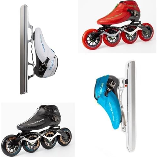 New Arrival CITYRUN Inline Speed Roller Ice Skates Patines Zip lace Lock Carbon Fiber Boot 90 100mm 110mm 4 wheels 380 410 430MM