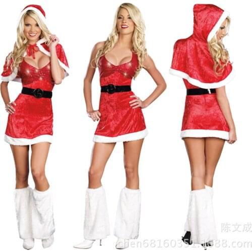 Christmas costumes New Years Dress Festive Babydoll Party Apparel For Women Bodycon Red Hood Nifty Deguisement Dirndl T1442