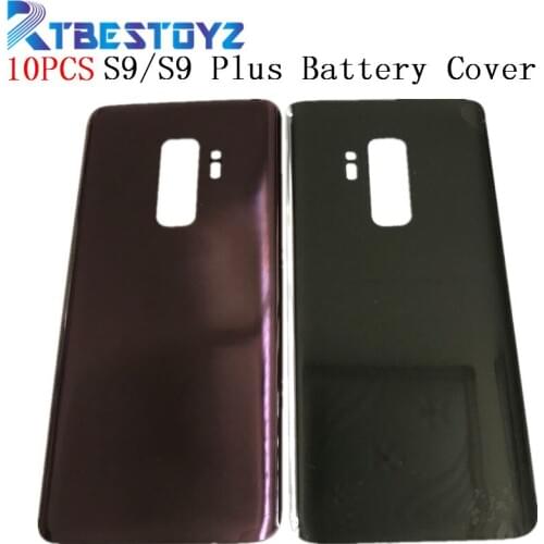RTBESTOYZ 10PCS/lot For Samsung Galaxy S9 G960/S9 Plus G965F Back Battery Glass Cover Rear Door Panel With Adhesive Sticker