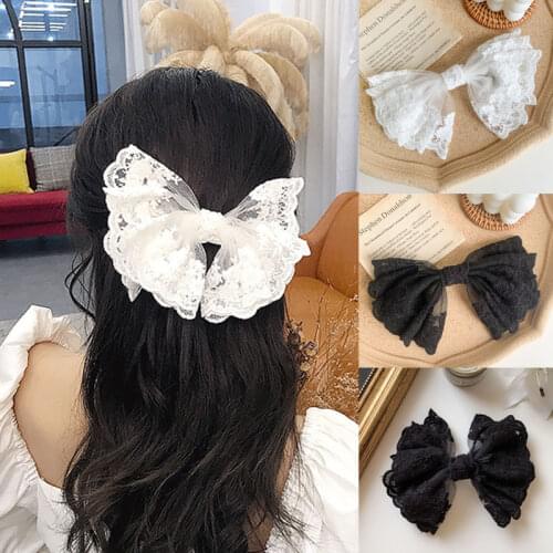 Ruoshui Woman Korean Lace Hairpins Bride Hair Clips Princess Hairgrip Hair Accessories Girls Ornaments Hairband Headwear