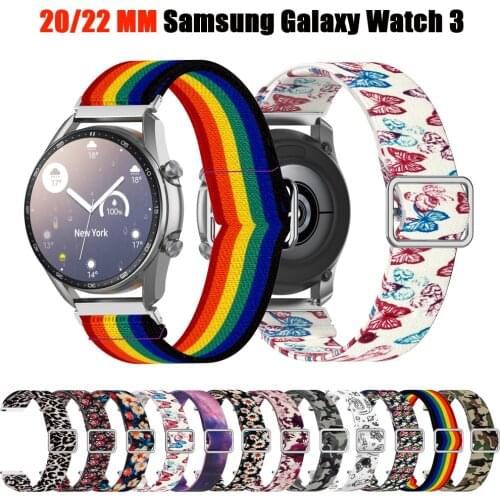 20mm 22mm Printing Silicone Watchband for Galaxy Watch 3 45mm /41mm/Active 2 Bracelet Band Strap For Huawei Watch GT2 Pro 46MM