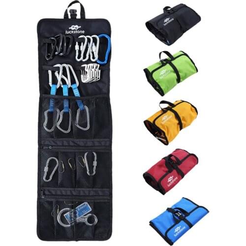 Folding Lightweight Rock Climbing Arborist Caving Sling Carabiner Hook Gear Equipment Collection Gear Arrange Bag X489D