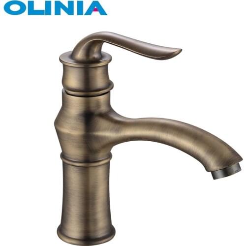 Bathroom faucets of OLINIA, basin faucets of antique color polished surface ceramic valve core OL8230BRO