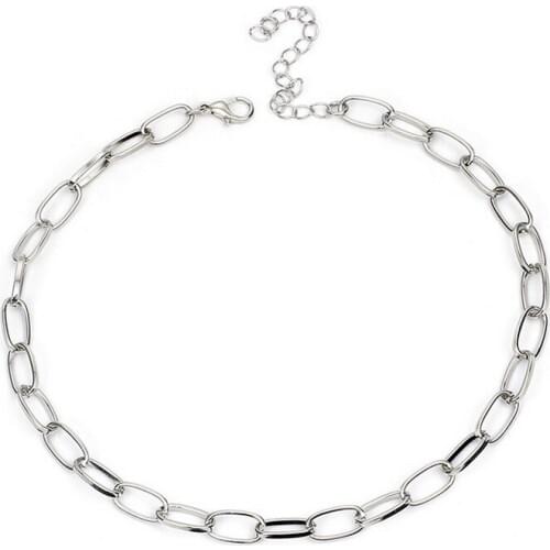 Simple Punk Chain Choker Necklace for Women Vintage Geometric Statement Clavicle Collares Fashion Jewelry Accessories XR1711