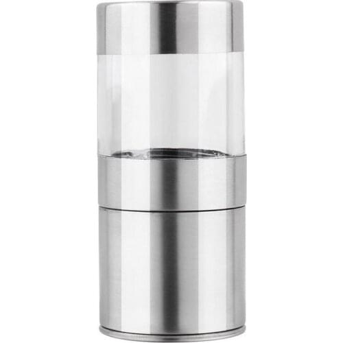 10 pcs New Arrive Novetly Home Kitchen Tool High Quality Manual Stainless Steel Salt Pepper Mill Spice Sauce Grinder Silver