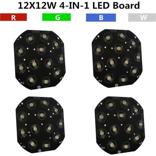 4PCS/ 12X12W led par lamp beads, rgbw 4in1 Led board Professional stage light led light source