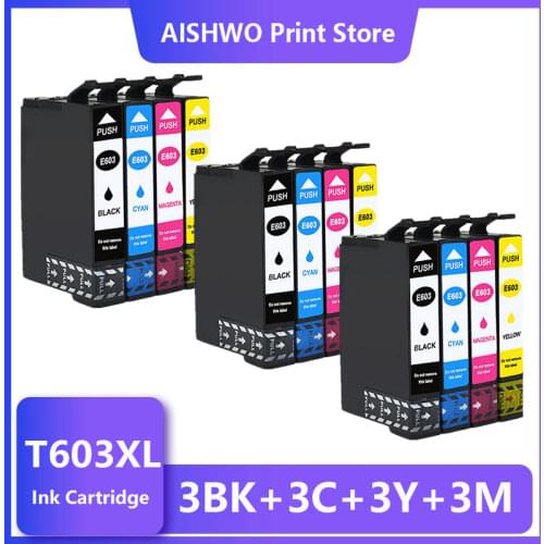 ASW For Epson 603XL 603 T603XL ink cartridges t603 Expression Home XP-2100 XP-2105 XP-3100 XP-3105 XP-4100 XP-4105 printer