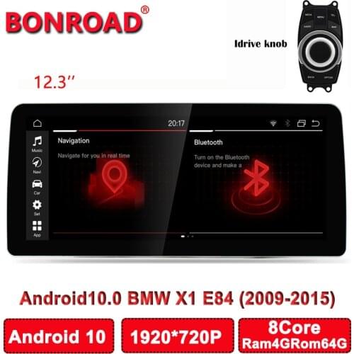 12.3" Android 10.0 1920*720P IPS Ram 4G Rom64G Car Multimedia For BMW X1 E84 CIC/No Screen 2009-2015 Wi-Fi Carplay autoradio