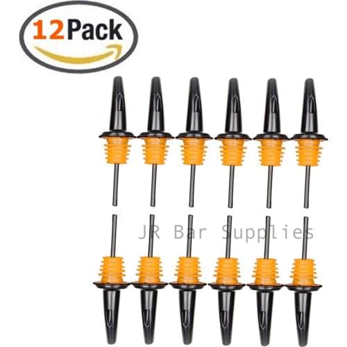 Free Shipping 12PCS Plastic Classic Wine Pourer Stopper Bottle Pourers with Tapered Spout, 12-Pack Bar Accessories Bar Tools