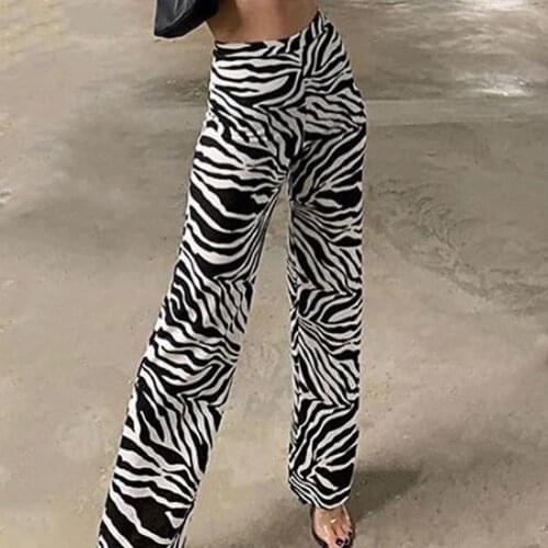 Women Pant 3D Print High Waist Trousers Casual Straight Wide Leg Casual Pants Ladies Clothing Casual Korean Style Streetwear