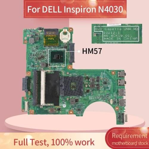 CN-0R2XK8 0R2XK8 Laptop motherboard For DELL Inspiron N4030 Notebook Mainboard 10212-1 HM57