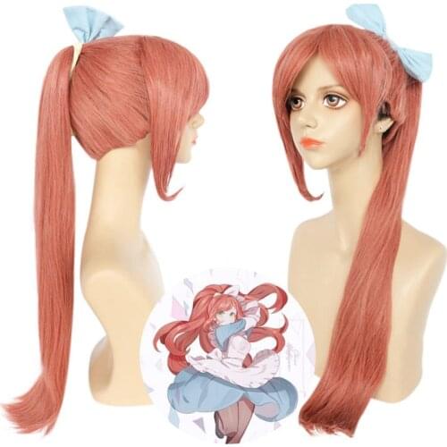 Danganronpa Yukizome Chisa Long Wig Cosplay Costume Dangan Ronpa Heat Resistant Synthetic Hair Party Wigs ( No Headwear )
