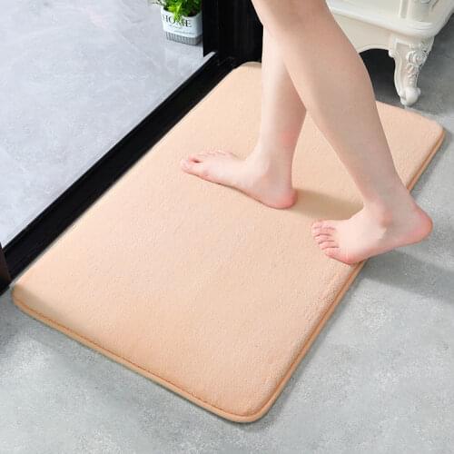 Hogar Solid Plush Door Mat Floor Mats Soft Kitchen Carpet Rug For Living Room Bathroom Mat Bath Mats Felpudo Carpets Doormat