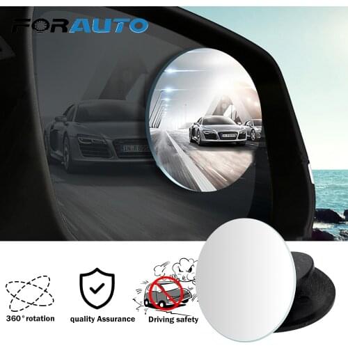 FORAUTO 2 Pieces/Set Car Framless Blind Spot Mirror 360 Degree Wide Angle Clear View Convex Mirror Car Side Blindspot Blind Spot