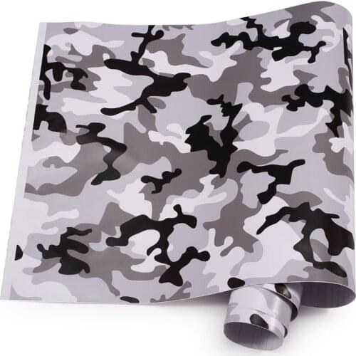 Black White Camo Camouflage Vinyl PVC Car Sticker Wrap Film Snow land Army Military Camo Decal For Auto Motorcycle Truck Scooter