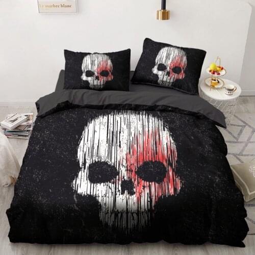 Classic Duvet Cover Set Bedding Sets Quilt Covers Sets Comforter Case King Queen Full Twin Size 3D Skull Home Textile