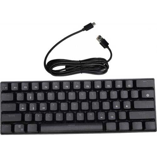 DK61 61 Keys Mechanical Wired Keyboard Quick Response Plug Play Waterproof Type-C Mini Desk Keyboards for Playing Games
