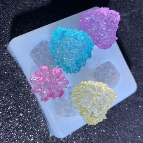 Simulation Stone Crystal Epoxy Resin Mold Decoration Pendant Cake Silicone Mould 85LB