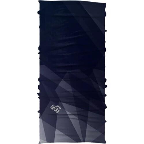 Necko Geometric Triangles Black Buff Bandana Face Mask-DN381 460043336