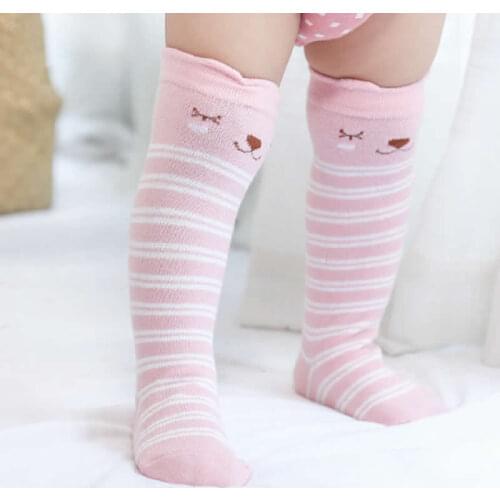Kids cartoon cotton socks baby non-slip floor socks girl knee high leg warm toddler infant sock knee high leg warm