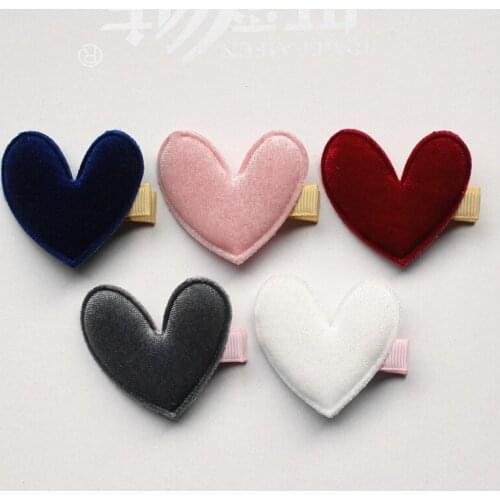 Soft 20pcs/lot New Heart Girls Inrregular Hair Clip Kids Hair Headwear Barrettes New Hotsale European Style Hair Pink Hair Heart