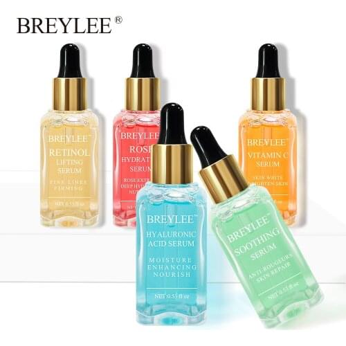 BREYLEE Face Serum Retinol Whitening Essence Vitamin C Hyaluronic Acid Moisturizing 24k Gold Anti Aging Cream Skin Care 17ml