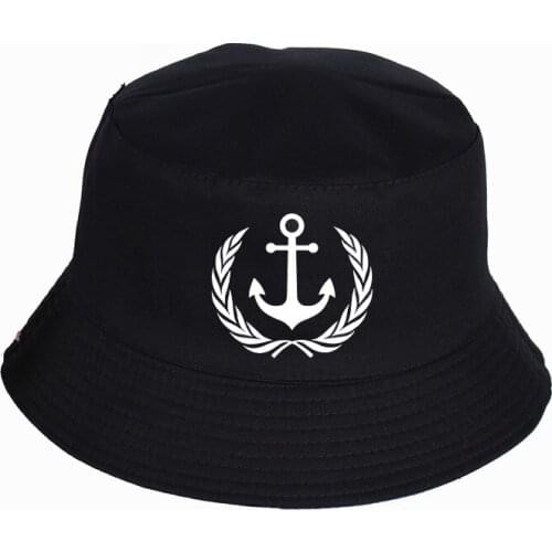 Anchor and Wreath Printed Bucket Hats Summer High quality fishermans hat Women Men fisherman hat Snapback Hats