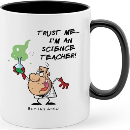 Personalized Science Teacher Black Mug Cup-5