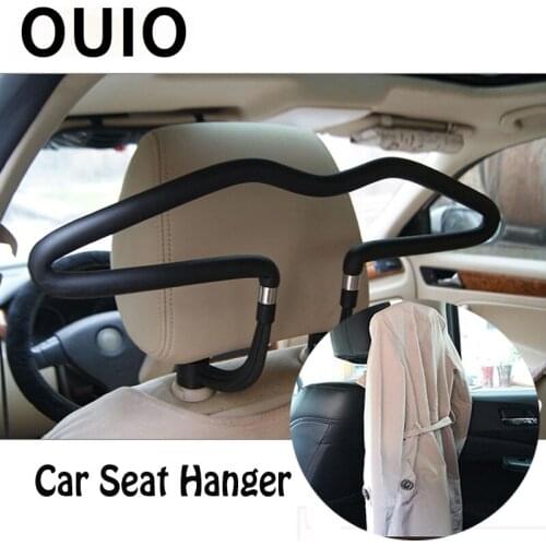 OUIO 1Pcs Car headrest stainless steel hanger Interior for Ford Focus 2 3 VW Passat B6 B5 B7 T4 Skoda Rapid Fabia Octavia A5 A7