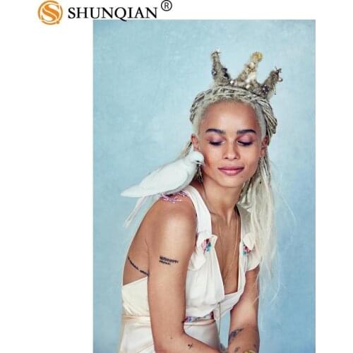 Custom canvas poster Art Zoe Kravitz Decoration poster cloth fabric wall poster print Silk Fabric Print