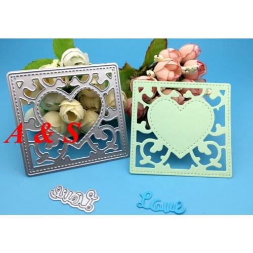 S22 METAL CUTTING DIES Heart Frame With Love Scrapbook card invitation paper craft party decor embossing stencil cutter