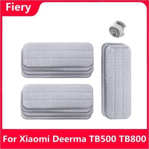 Xiaomi Mijia Deerma TB500 TB800 Mop for Mi Mijia Water Spray Mop 360 Rotating Cleaning Cloth Head Wooden Carbon Fiber Cloth