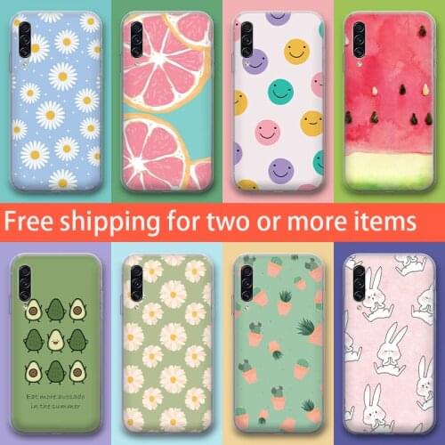 Flower Cartoon Phone Case For Samsung Galaxy A51 A71 A50 A70 A20 A30 A40 A20E J4 J6 A6 A8 A7 A9 2018 silicone cases