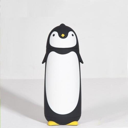 280ml Cute Thermos Water Bottle for Girls Kawaii Penguin Stainless Steel Mugs Coffee Cups Double Wall Vacuum Flask for Hot Water