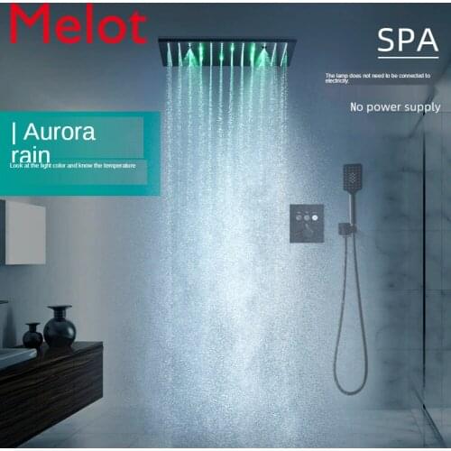 Hidden Shower Concealed Wall-Mounted Canopy Shower Ceiling Shower Ceiling Hidden Black
