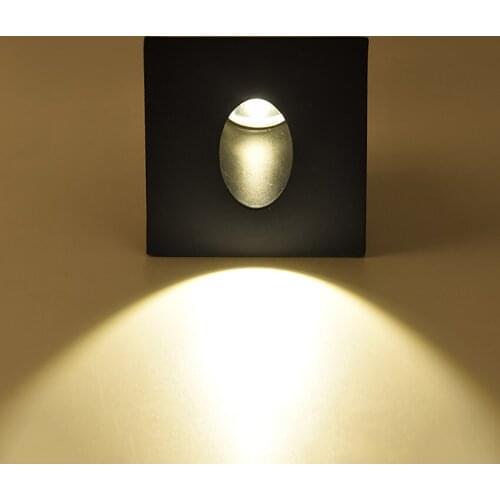 LED Stair Light Step Lights Recessed Buried Corner Light Footlight Indoor Outdoor Waterproof Staircase Step Lamp AC85-265V FR97