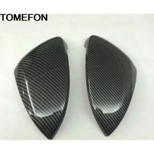TOMEFON For Volkswagen Golf 7 MK7 2014 2015 2016 2017 2018 Car Side Door Rearview Mirror Cap Cover Trim Exterior Accessories ABS