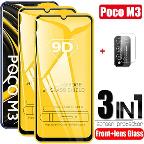 Protective tempered glass for poco m3/x3 NFC screen protector full coverage glass on xiami pocophone f2pro Films poko-m3 Glasses