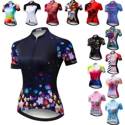 Weimostar Bike Team Cycling Jersey Women Short Sleeve Cycling Clothing Anti-Sweat Bicycle Shirt Road MTB Bike Jersey Tops Ropa