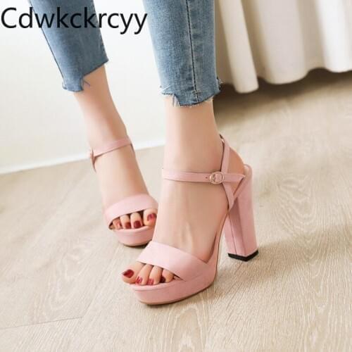 Summer The New fashion Simple temperament High heel woman sandals banquet Sexy Beige Pink Fine heel Female sandals size 34-43