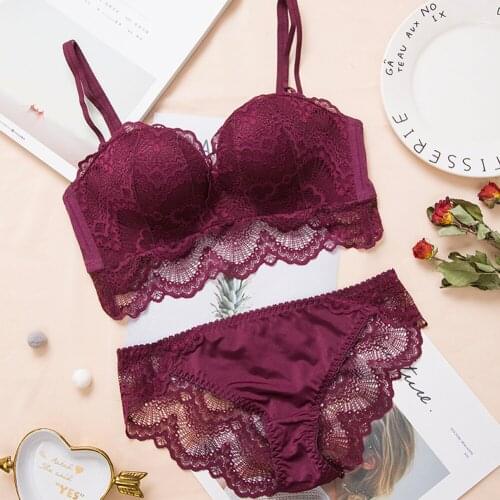 Women Sexy Intimates Bra Set Lace Free Underwear Lace Lingerie Push Up Bralette Comfortable Bra Panty Sets Bralette Lingerie